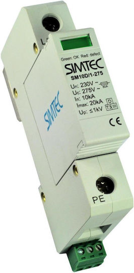 Überspannungsableiter D 1p 10ka Simtec Sm10d/1p 85301000