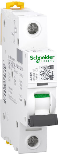 Schneider Electric Αυτόματη Ασφάλεια 2A Μονοπολική AC A9F84102