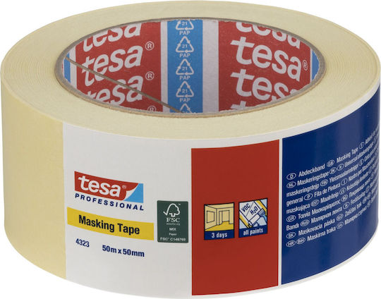 Tesa Verpackungsfolie 50mm x 50m in Beige Farbe
