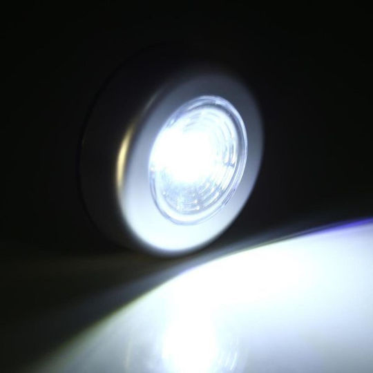 LED Night Light Spot with Battery Powered and Mounting Sticker 1pcs