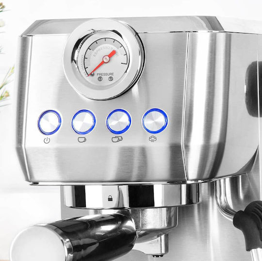 Gastroback Μηχανή Espresso 1350W Πίεσης 15bar Ασημί