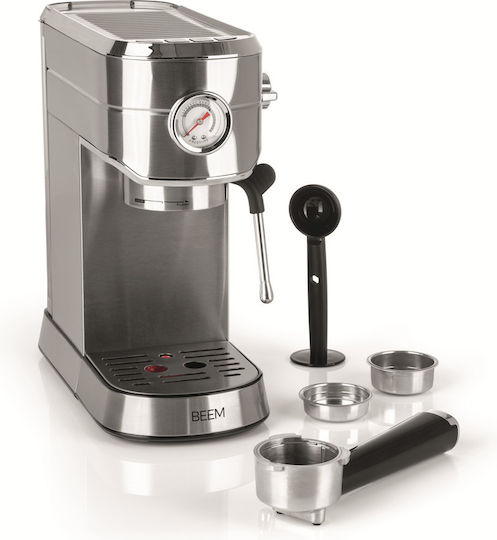 Beem Mașină de Espresso 1450W Presiune 20bar pentru Cappuccino Argintie
