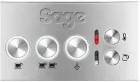 Sage Μηχανή Espresso 1600W Πίεσης 9bar Ασημί SES500BSS