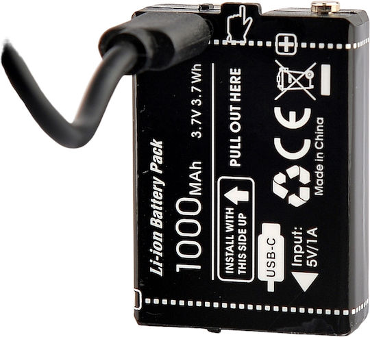 Dulotec Επαναφορτιζόμενος Φακός Κεφαλής LED IPX4