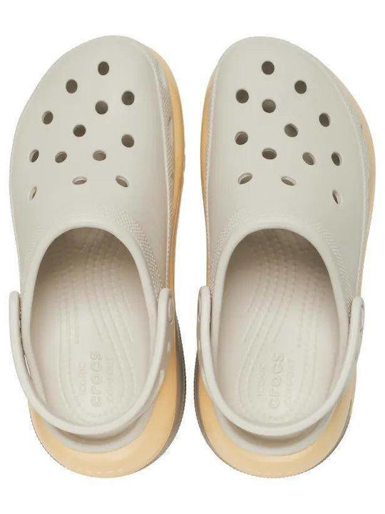 Crocs Classic Mega Crush Дамски Клоги Бежов