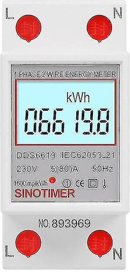 Sinotimer Voltmetru Panou Electric Digital Șină Monofazic