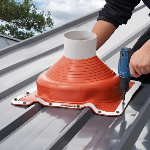 Vevor 2 Pieces Metal Roof Pipe Sealant Pipe Cover 6-3/4"-14" High Temperature Silicone Wdgdtghsgjl1cl6utv0