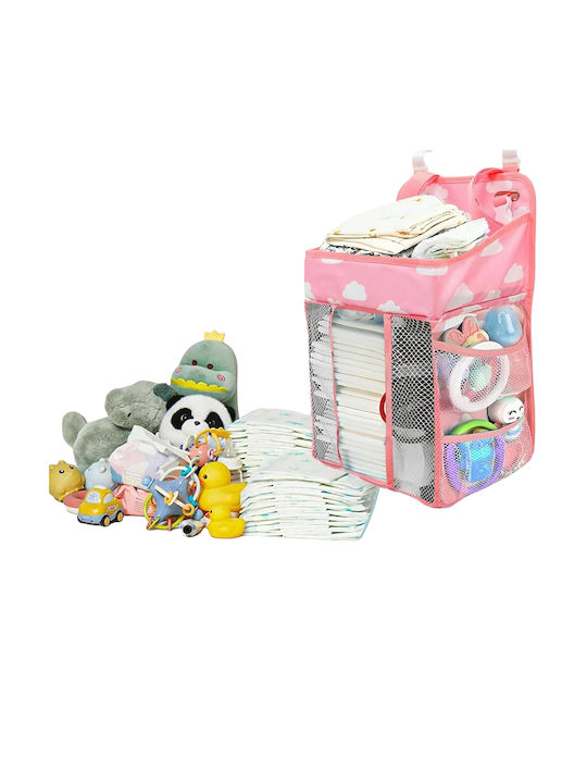 Organizator pentru Pătuț Tecos Scutece Accesorii Alte Esențiale Creștere Bebeluș 43x28x20cm Opțiune de Agățare Pătuț Roz