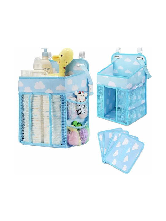 Organizator pentru Pătuț Tecos Scutece Accesorii Alte Esențiale Îngrijire Bebeluși 43x28x20cm Opțiune de Agățare Pătuț Albastru