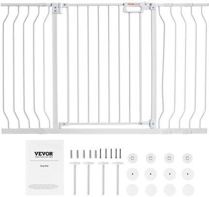 Vevor Divider Dog made of Plastic in White Color 134.62 x 74.93 x 134.6cm