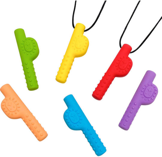 Queen Mother Whistle Teething Necklace Teething Relief Made of Silicone for 6 m+