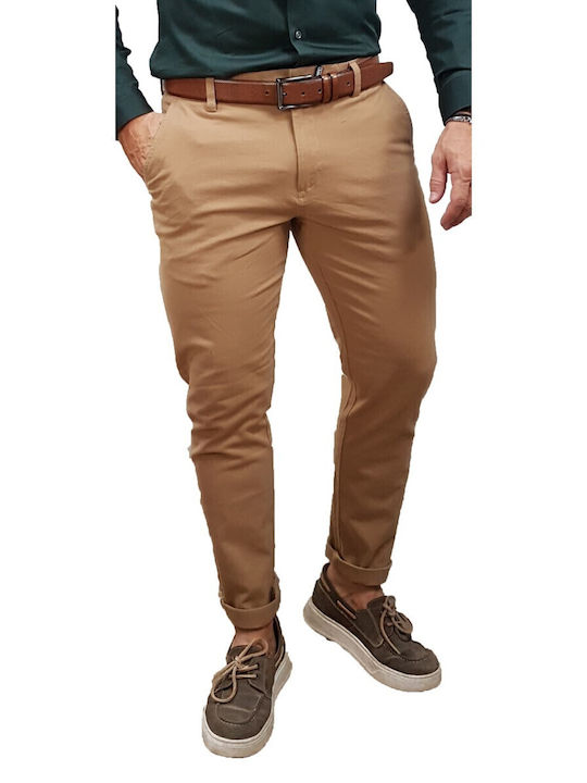 Marco Trousers Chino in Slim Fit Kelp-beige