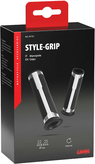 Lampa Мотоциклетни ръкохватки Moto Style Grip в Черен цвят