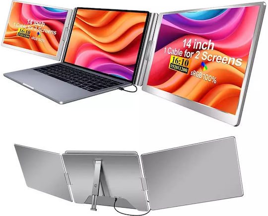 Extralink Smart Life S688 Monitor 2-screen 14" Full Hd Ips 60hz Laptops 12" To 17.3"