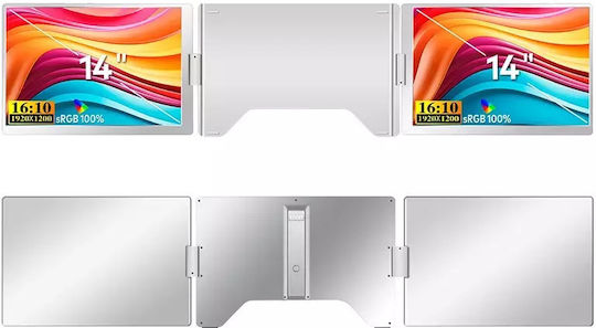 Extralink Smart Life S688 Monitor 2-screen 14" Full Hd Ips 60hz Laptops 12" To 17.3"