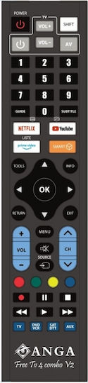 Anga Free TV 4 Combo-v2 Blister Remote Control 334-139