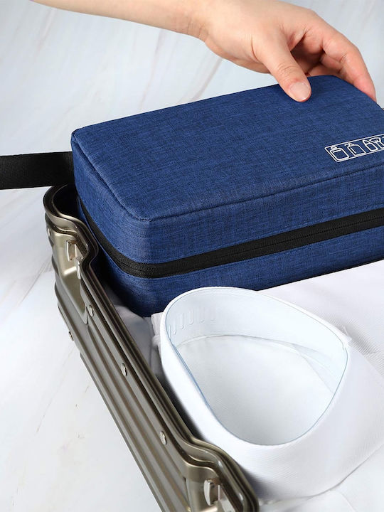 Travel Cosmetic Bag Tecos 3 Compartments Dimensions 24*13*7.5 Centimeters Hook Black