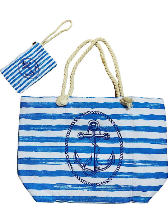 Stoff Strandtasche mit Brieftasche Mehrfarbige