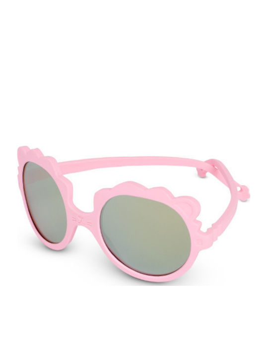 KiETLA Lion Unbreakable Kids Sunglasses with Mirror Lens Pink for 2-4 Years