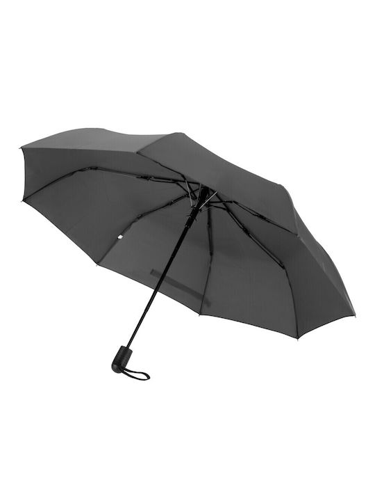 Lampa Compact Midi Αντιανεμική Αυτόματη Ομπρέλα Βροχής Σπαστή Γκρι