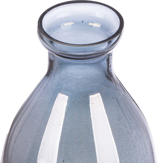 ArteLibre Διακοσμητικό Βάζο Γυάλινο Canus Γκρι Φ10xΥ24cm