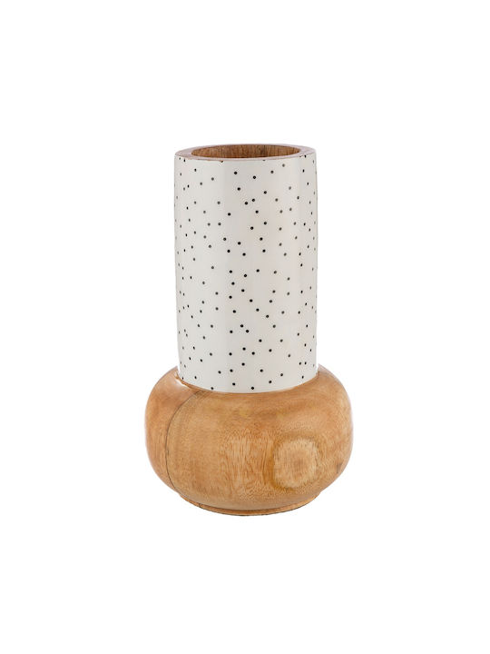 ArteLibre Decorative Vase Black & White Black 19x19x19cm