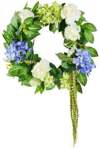 Vevor Künstlicher Dekokranz 23 Zoll Blau Weiß Grün Hortensien Rosen Zshhxqhtmlbl4g2okv0