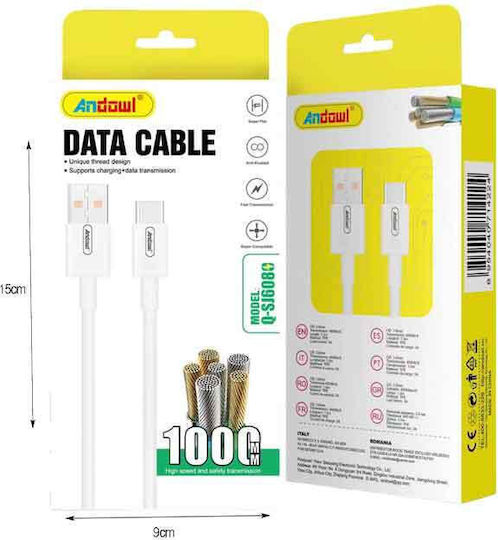 Andowl USB 2.0 Cable USB-C male - USB-C 1m Q-SJ608