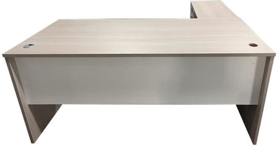 Corner Professional Office Armadi Wooden Gray-white 140x70x75cm