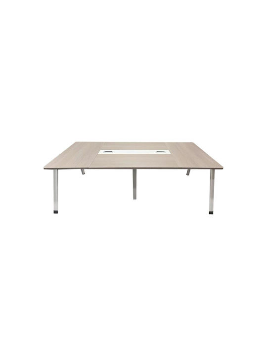 Besprechungstisch Armadi Holz Gray-white mit Metallbeinen 200x120x75cm