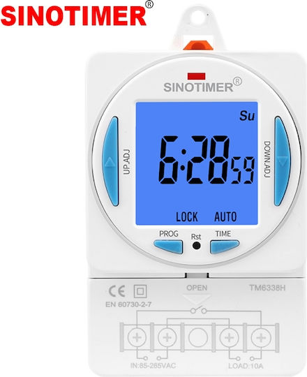 Цифров реле таймер Sinotimer 250VAC/10A 50/60Hz TM6338H2-30D