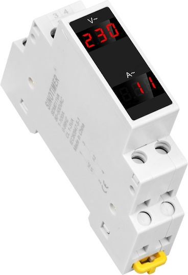 Sinotimer Digital Volt Amp Meter Single Phase Din Rail Sdm011va