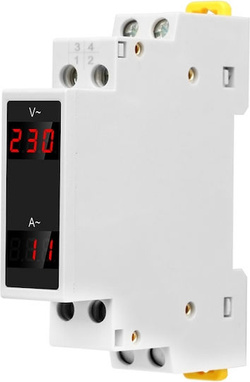 Sinotimer Digital Volt Amp Meter Single Phase Din Rail Sdm011va