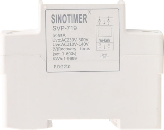 Digital Voltage Protection Safety Relay Sinotimer Adjustable Between 1 63a Meter Led Digital Display Svp-719-63a