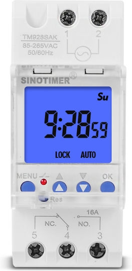 Programmable Timer 1 Second Sinotimer Timer Switch Programmable Illuminated 230v 16a Tm928sakl