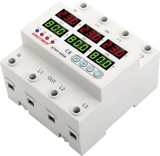 Three-phase Relay Sinotimer Digital Voltage Protection Safety 220v 1-80a Stvp-935-80a Automatic Recovery