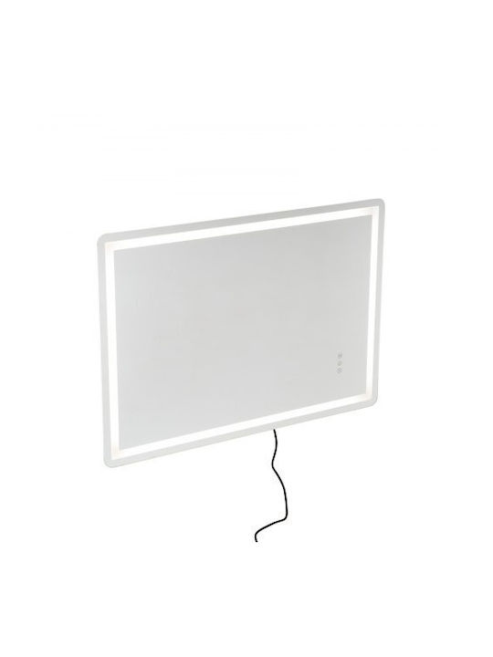 Vevor Badezimmerspiegel LED aus Kunststoff 70x100cm Weiß