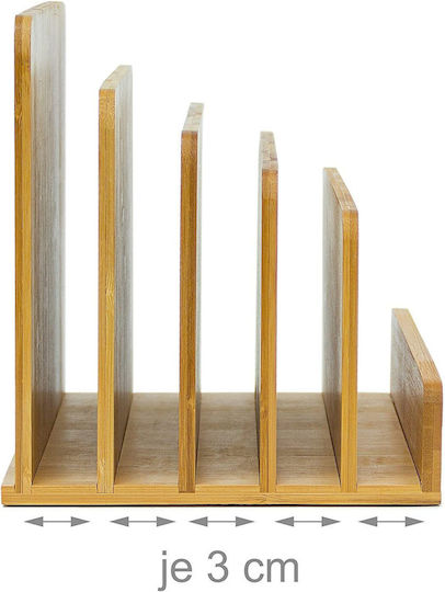 Relaxdays Θήκη Αποθήκευσης Οργάνωσης Εγγράφων Bamboo Natural 4052025191313