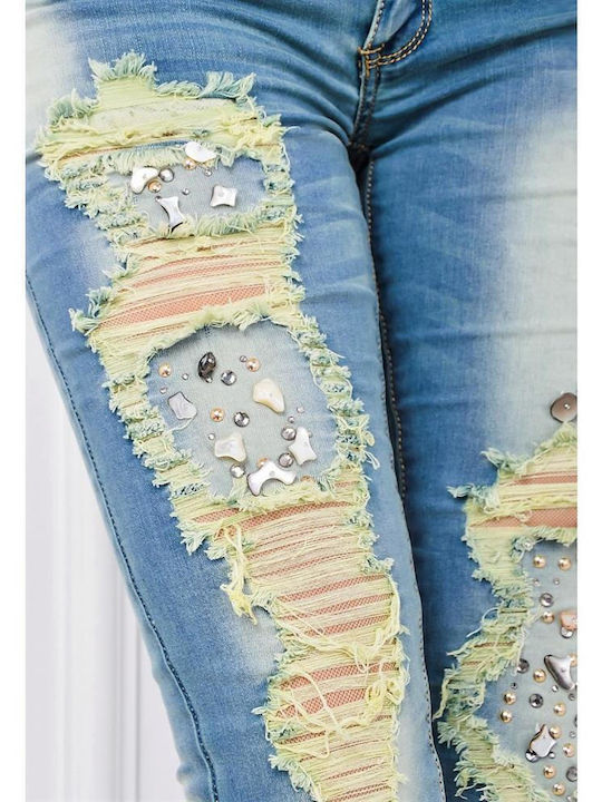 Rouxaki Women's Jean Pants With Rips