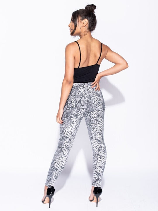 Women's Jean Trousers in Skinny Fit Snake Print