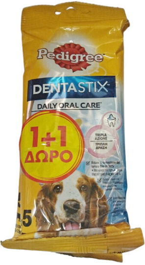 Pedigree Dentastix Zahnpflege Stick Hund für Mittlere Rassen 128gr 5Stück