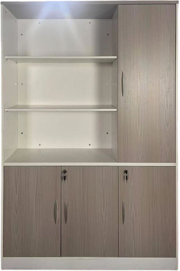 Βιβλιοθήκη Armadi Γκρι-λευκή 120x40x200εκ. 367-000017 Βιβλιοθήκη Armadi Γκρι-λευκή 120x40x200εκ. 367-000017