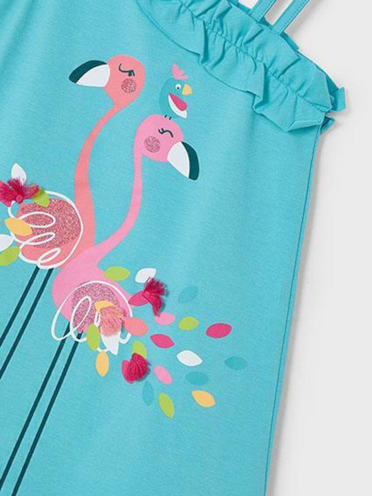 Kinderkleid Ärmellos Türkis