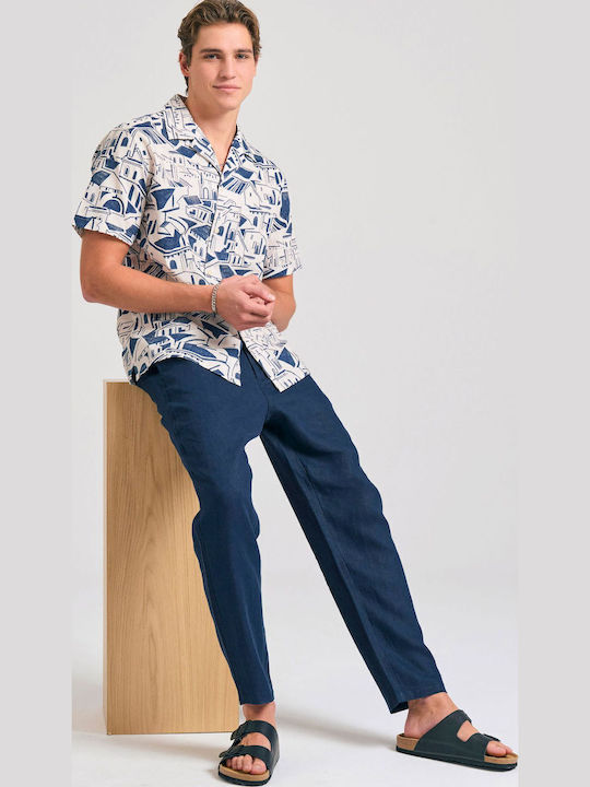 Funky Buddha Παντελόνι Chino Navy Μπλε Funky Buddha Παντελόνι Chino Navy Μπλε