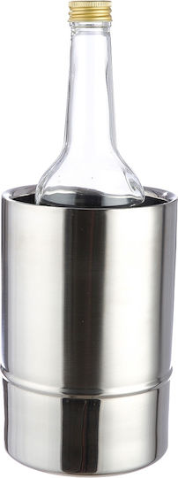 Cylindrical Bottle Cooler Steel Silver D12x18cm D12x18cm
