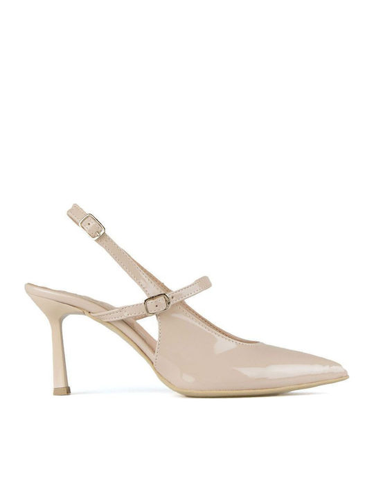 Pointed Toe Pink Heels with Strap