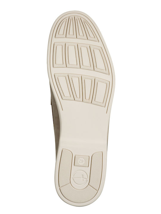 Men's Leather Moccasins Beige