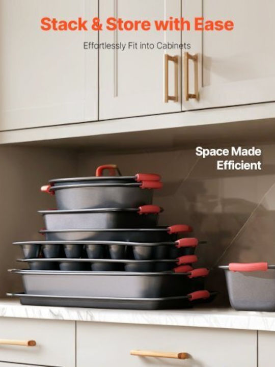 Vevor Baking Pan from Stainless Steel with Non-Stick Coating 10 Pieces