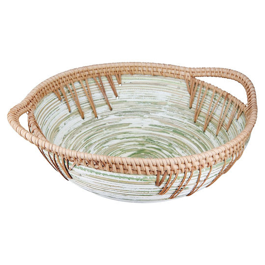 ArteLibre Fortaleza Decorative Bowl Ecru 35x30x11cm
