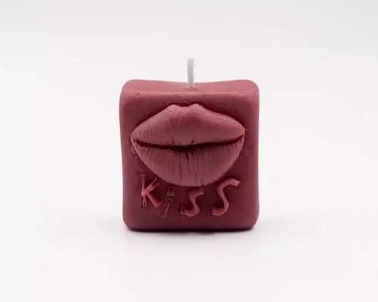 Aromatic Natural Soy Candle Sweet Kiss Lips Design Coconut Mango